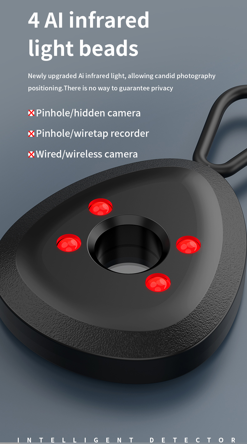 (Local Shippment) Hotel Hidden Camera Detector Portable Infrared Anti ...