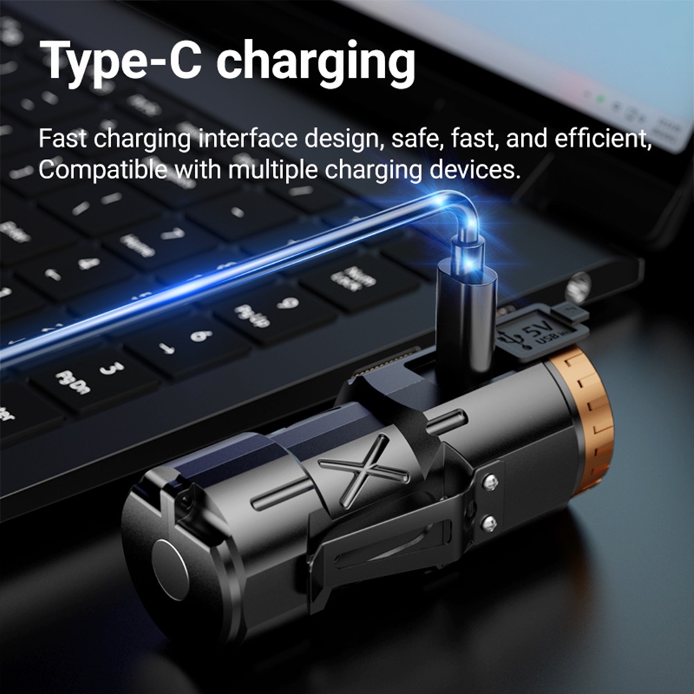 Alonefire X84 Mini Super Bright Flashlight 4x P35 LED With Pen Lamp ...