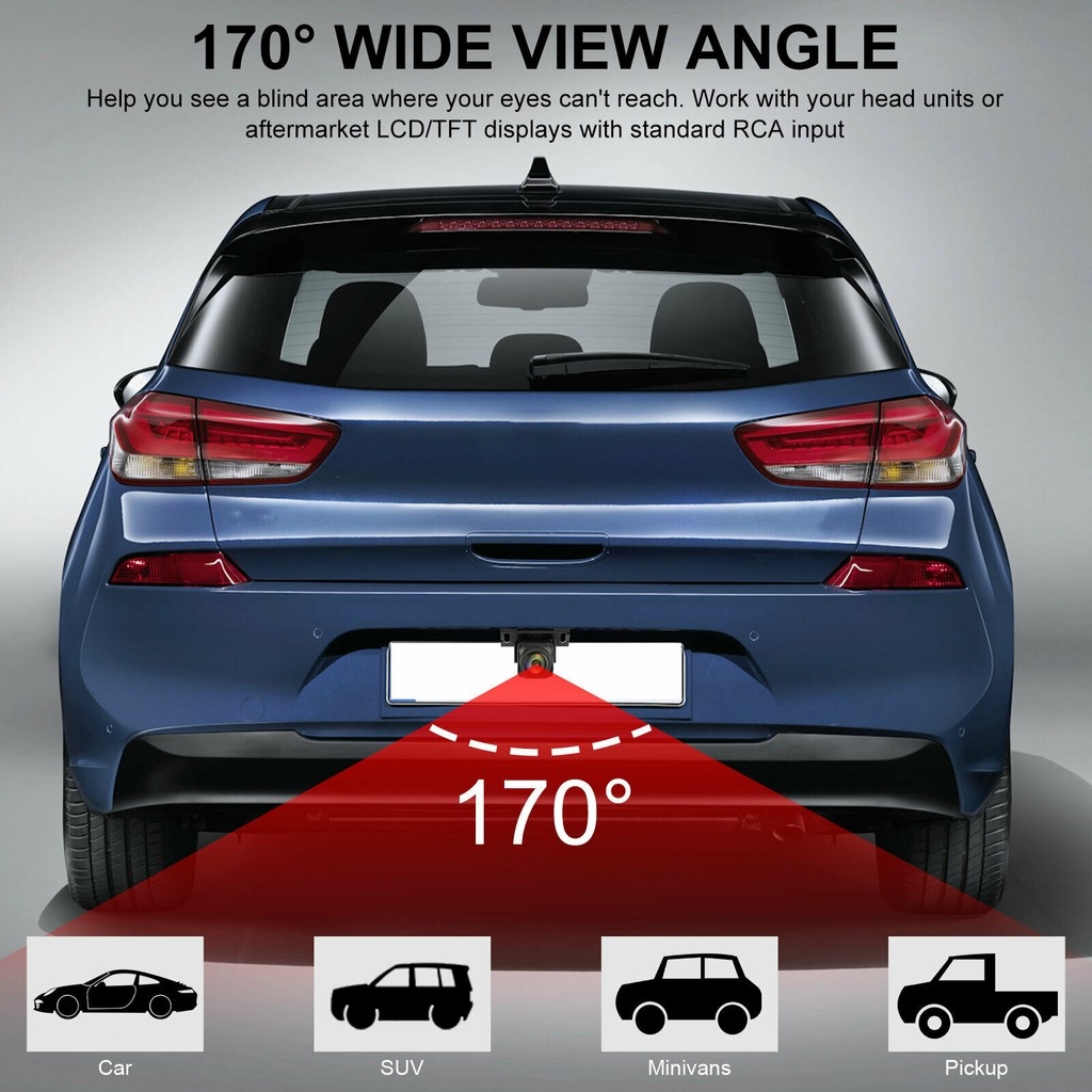 Car Backup Camera Waterproof Car Rear View Night Vision Reverse Camera ...