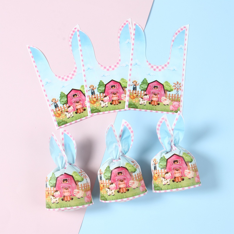 【Local Stock】50pcs Rabbit Ear Goodies Bag Cute Cartoon Plastik Goodies ...