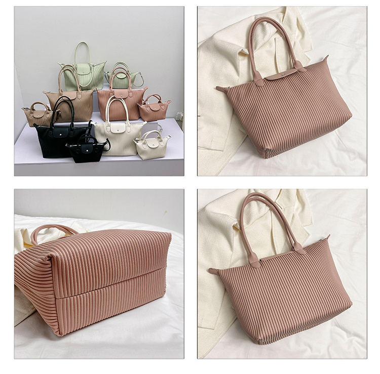 Commuter Tote Bag For Women – Canvas Shoulder Bag With Zipper Pockets, Beige, Work & Travel