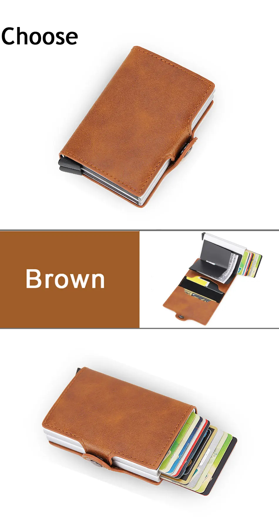 Anti RFID Card Holder For Men - Double Layer Magic Wallet With ID ...