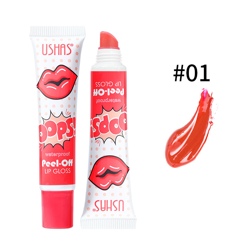 USHAS Lip Stain Gloss Tattoo Color Peel Off Tint Long Lasting ...