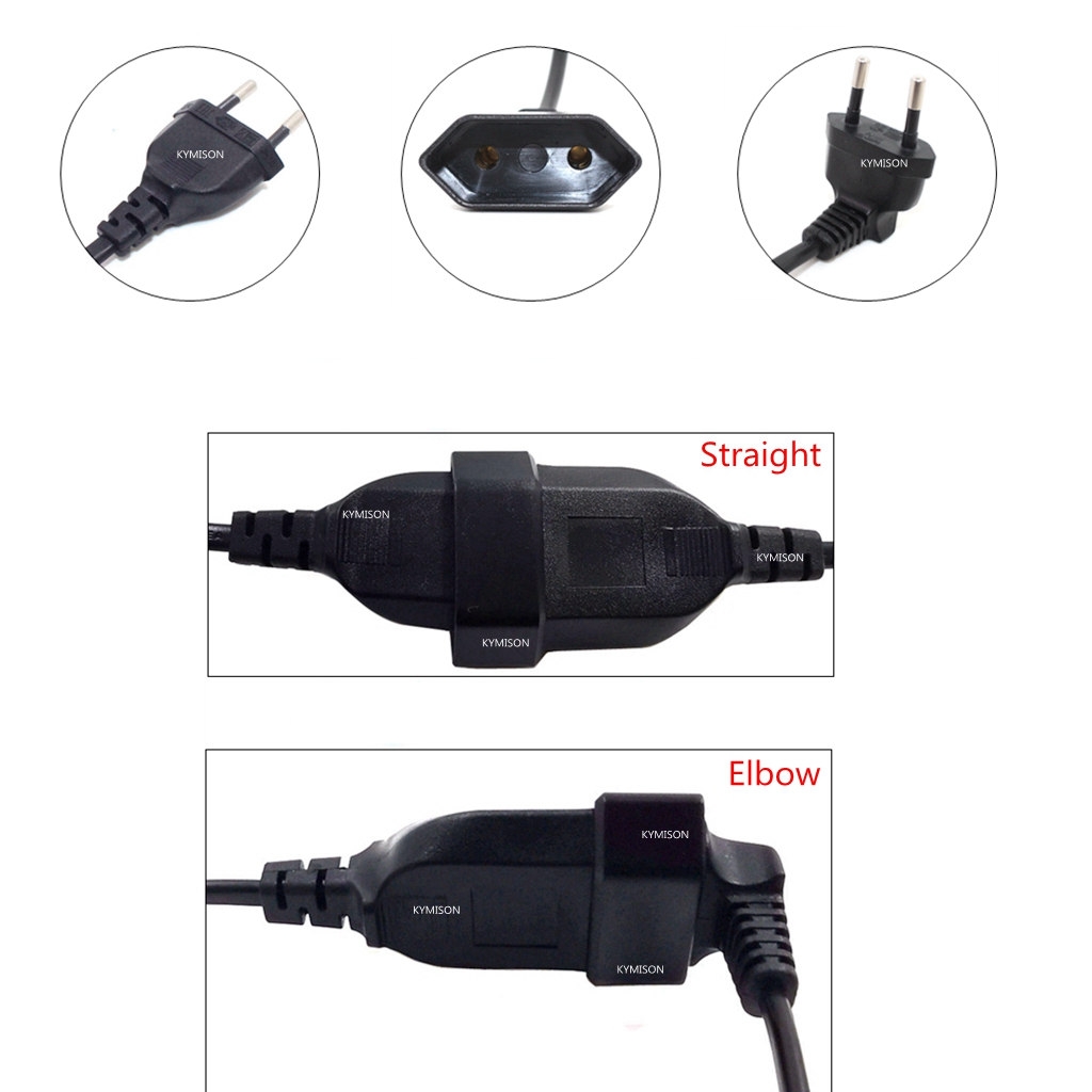 CEE7/16 EU 2 Prong Male to Female Dual Output,2 Ways Outlet Extension ...