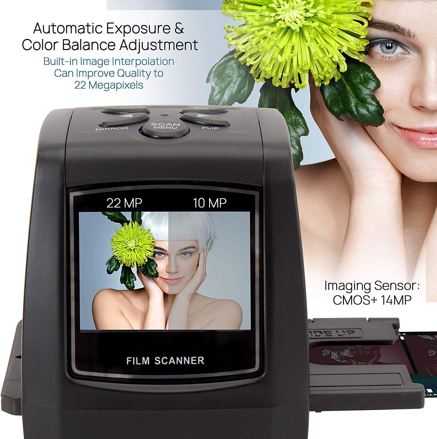 [🔥Limited time 🔥]2.4 inch LCD Screen 35mm Film Slide Scanner Photo Scan ...