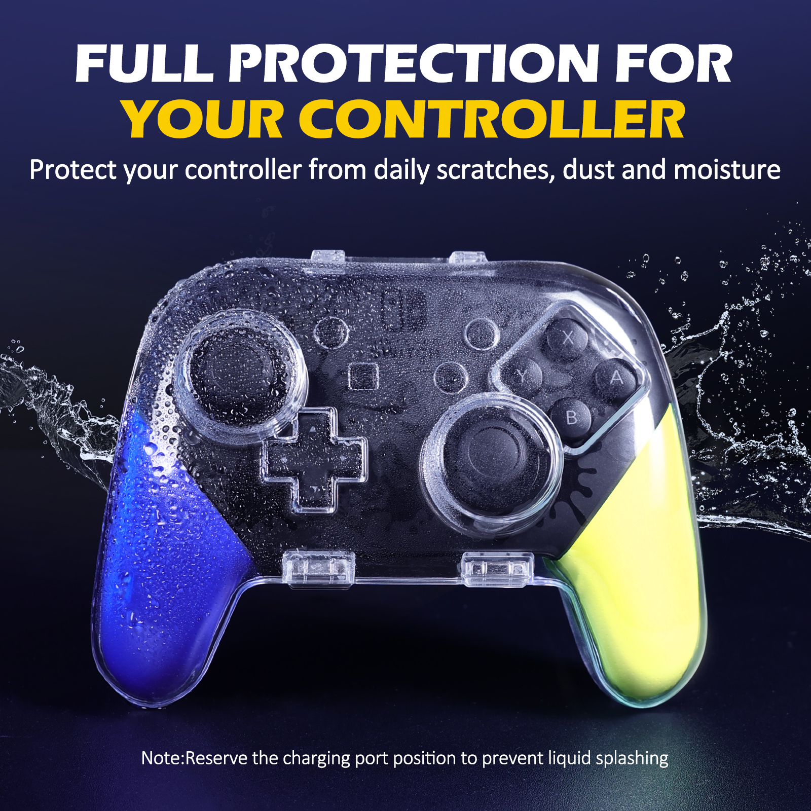 IINE Transparent PC Magnetic Storage Case for Nintendo Switch Pro ...