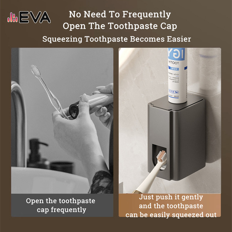 【EVA】【local delivery】 Bathroom toothbrush holder Toothpaste Dispenser ...