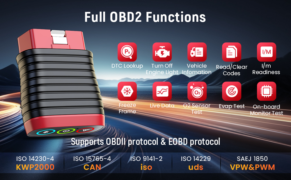 THINKCAR BD6 Bluetooth Scanner Car Diagnostic Tool OBD2 Scanner All ...