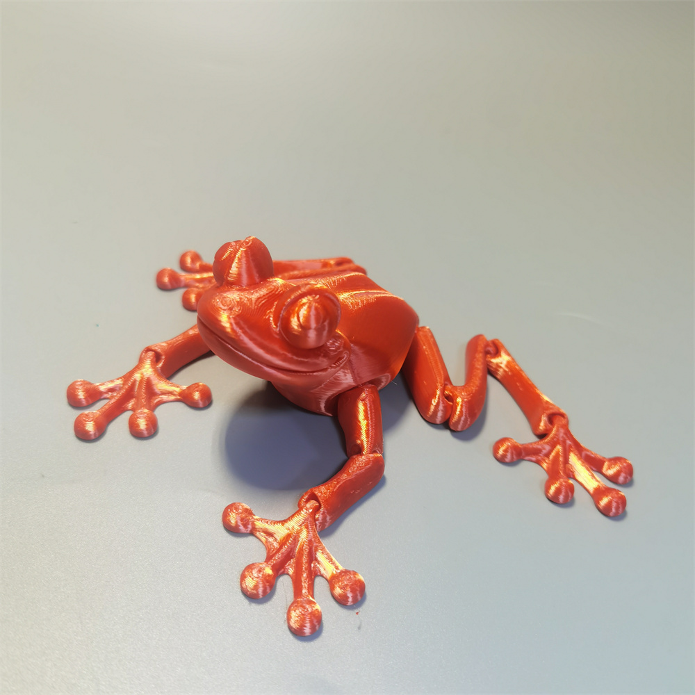 1 Piece Toy Frog 3D Printing Movable Joint Ornaments Can Stand Funny ...
