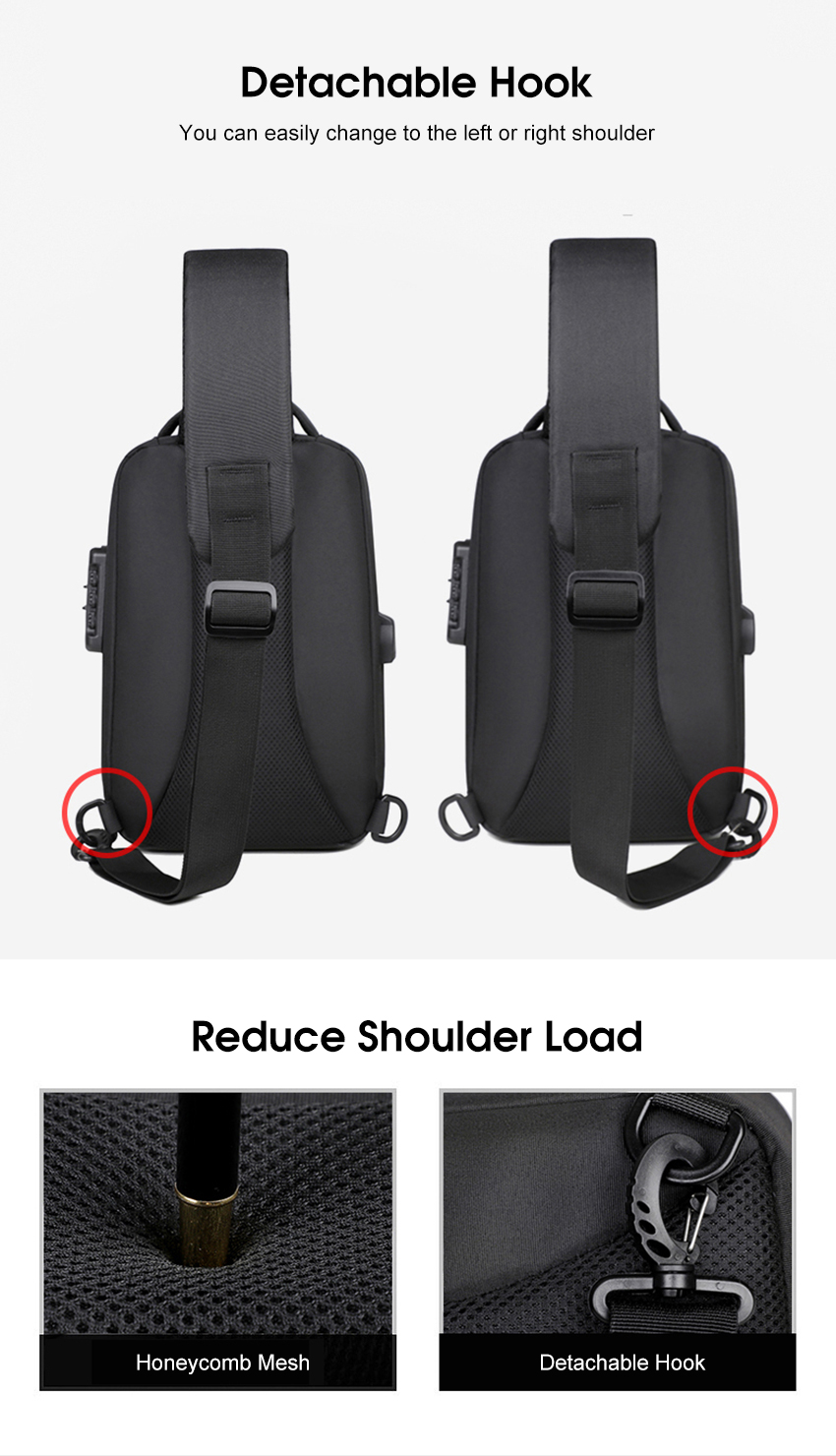 Men S Chest Bag Fashion 2026.MENSPE Oxford Men Chest Bag Fashion Pouch Bag Travel Shoulder Bag ...