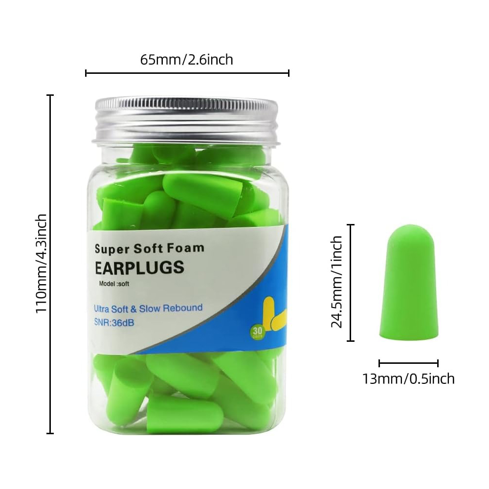 𝟑6𝐝𝐁 Ultra Soft Rebound Ear Plug for Sleeping 60 Pcs Noise Cancelling ...