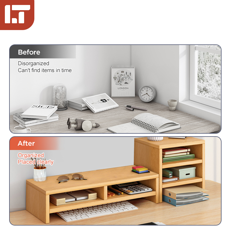 Desk Organizer Rack Monitor Stand Computer Monitor Screen Shelf ...