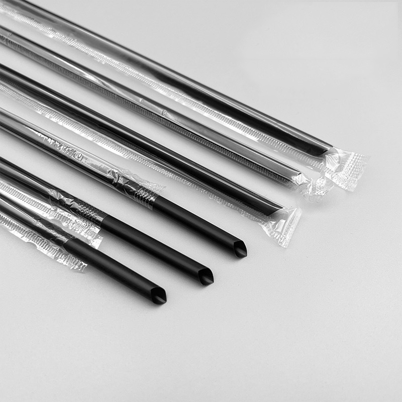 100Pcs Child-Sized Plastic Straws Separate Packaging Fine Point ...