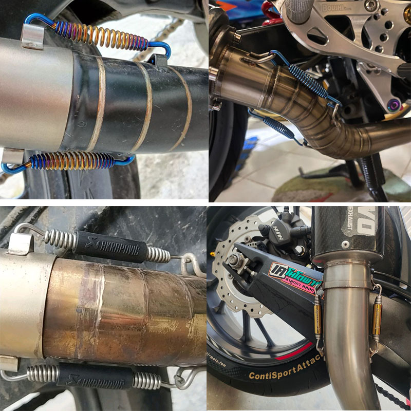 Motorcycle Exhaust Springs Stainless Steel Exhaust Front Middle Link ...