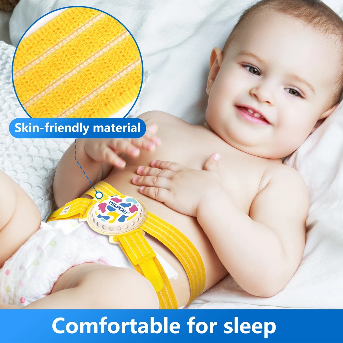 Velpeau Umbilical Hernia Belt For Baby – Cross Straps, Adjustable – Belly Band For Newborns & Infants-607199