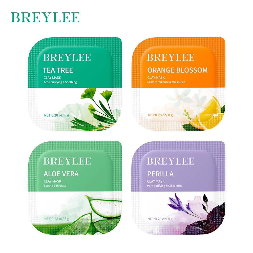 BREYLEE Mask Cup Series Aloe Vera Soothing Tea Tree Acne Hydration ...