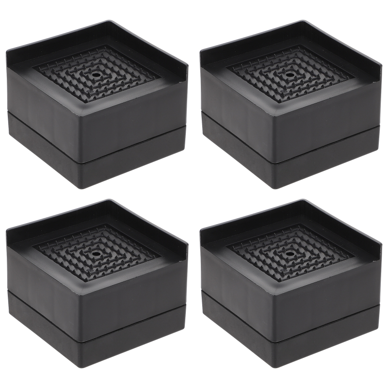 4Pcs Riser Fridge Supports Risers Square Bed Lifters Chair Feet Pad ...