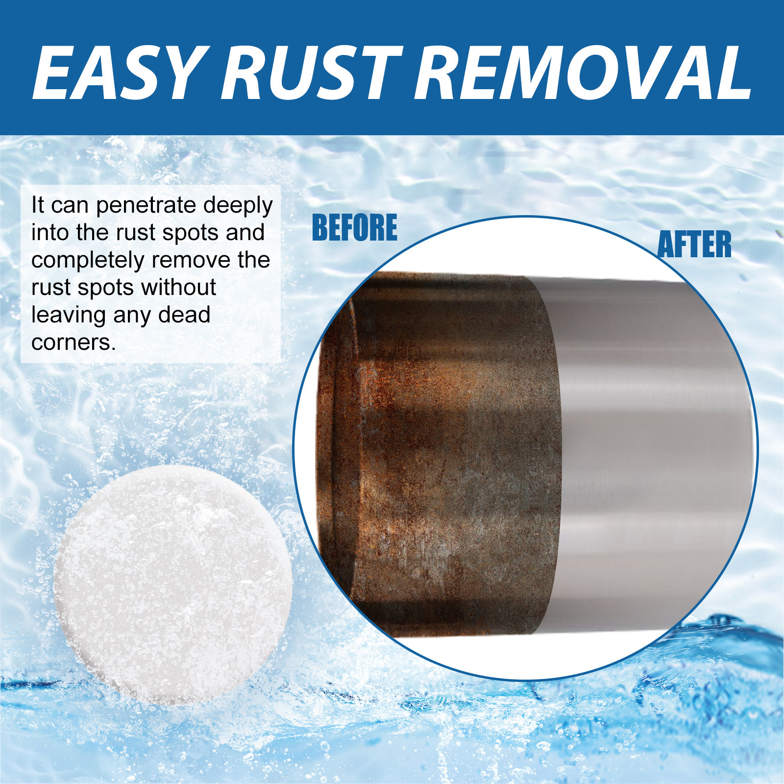 Jakehoe Rust Removal Cleaning Effervescent Tablets Kitchen Stovetop ...