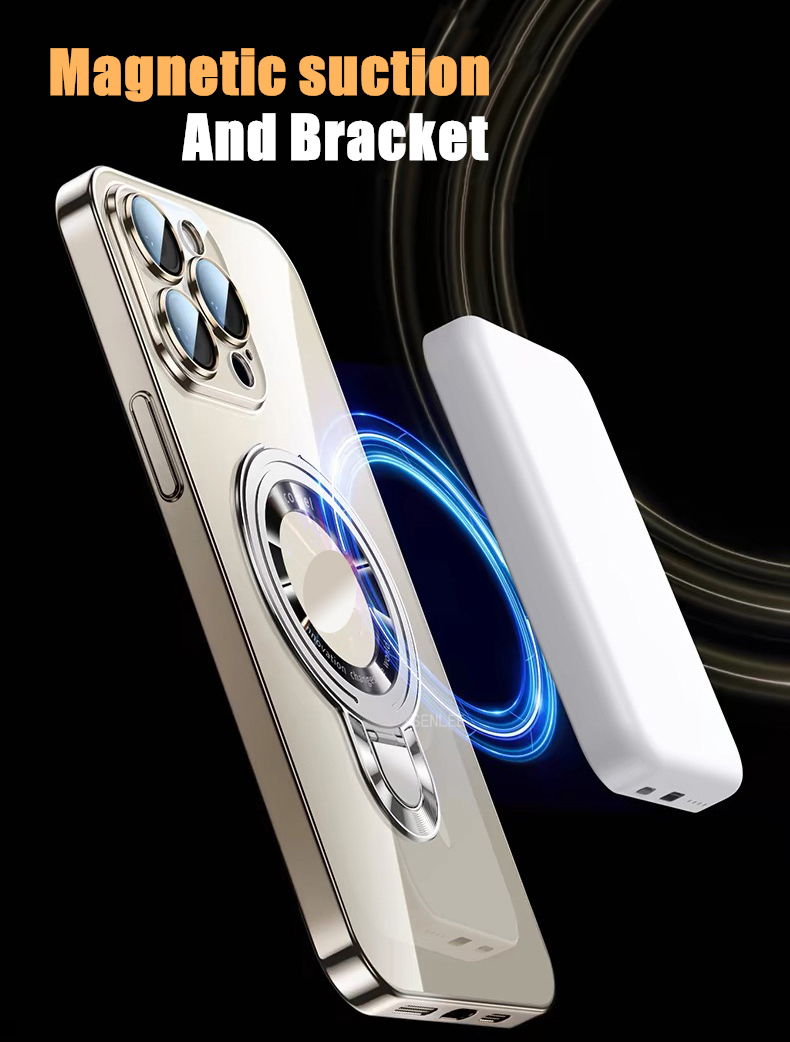 Magnetic clear Hard case for iPhone 15 Pro max 14 13 12 pro max 15 plus ...