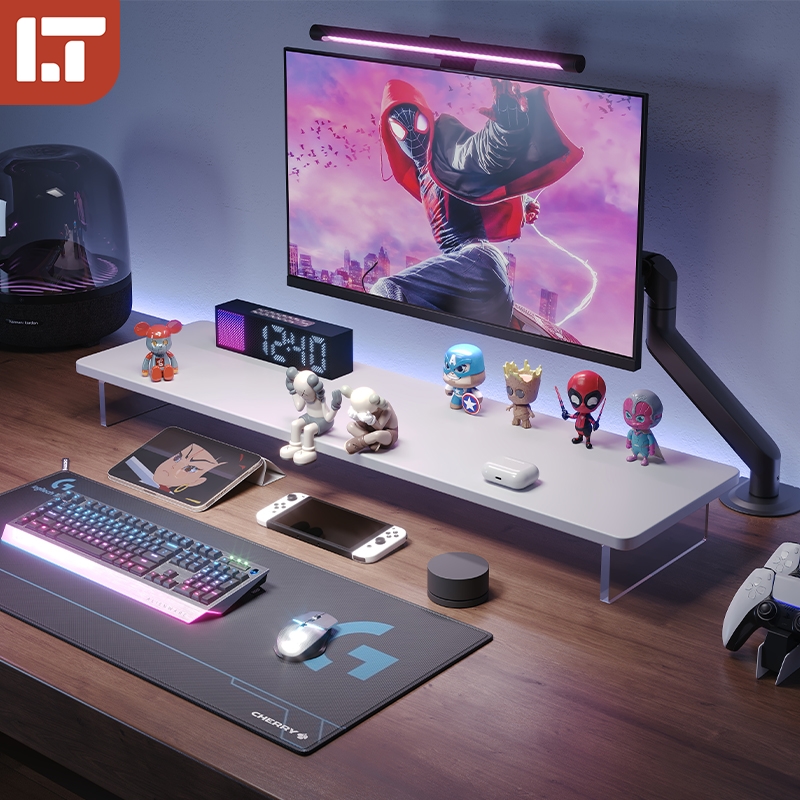 Computer Monitor Stand Desktop Height Riser Shelf Monitor Rack Acrylic ...