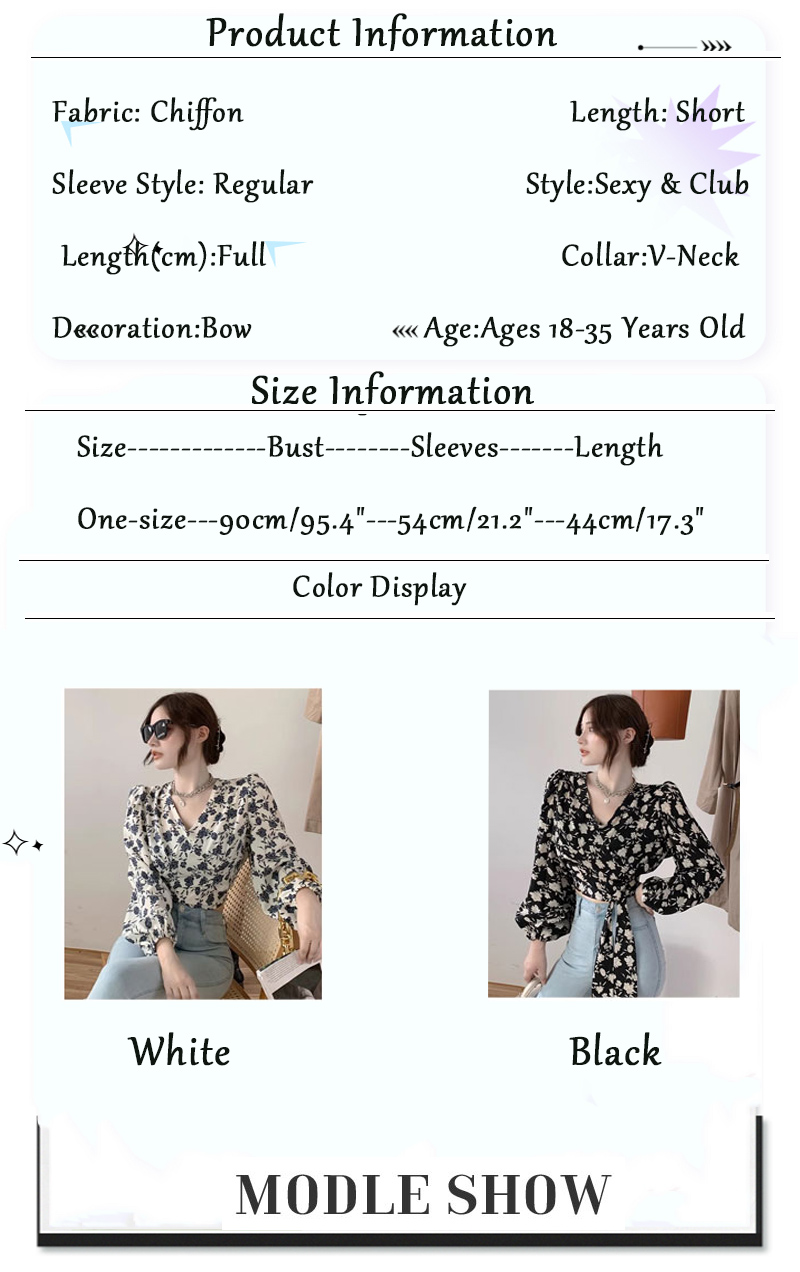 Top Femme Floral LUQ à Nouer - Taille XL, Manches Courtes En Viscose (rayon)