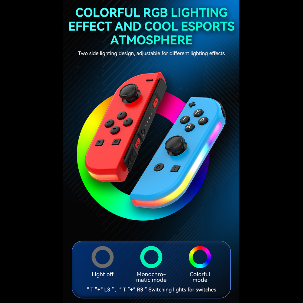 Gil Games Controller Wireless Color RGB Lighting Game Console Handheld ...