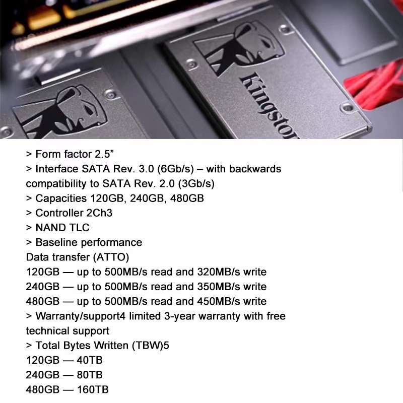 Kingston A400 SATA3 2.5" Internal SSD Solid State Drive (SA400S37/480G ...