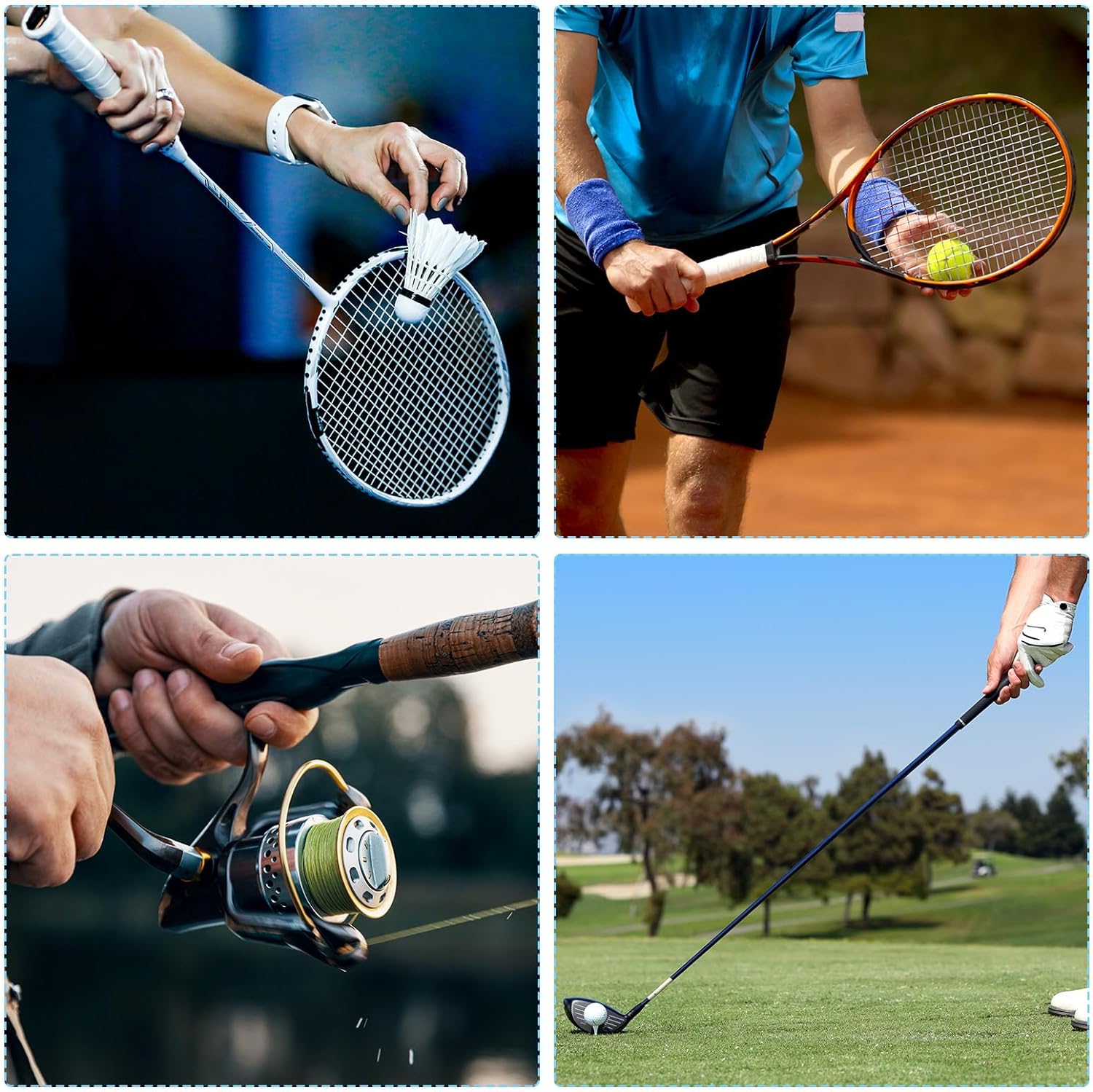 Sponge Badminton Racket Handle Buffer Bottom Film Adjustable Shock ...