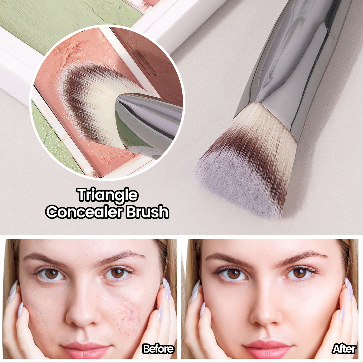 MAANGE Makeup Tools Triangular Taper Concealer Brush Soft High-Quality ...