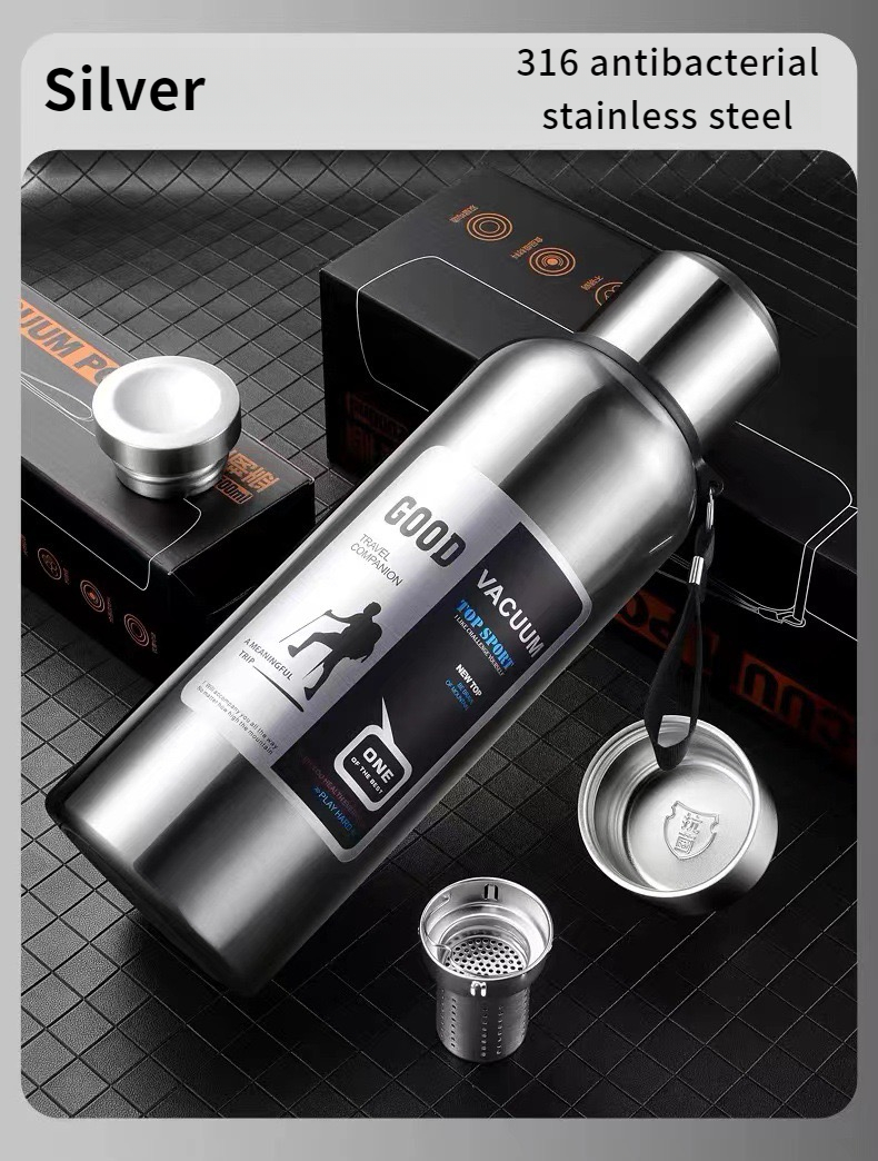 【ALLEN】Thermos Bottle 600ml-2000ml All-steel 316 stainless steel Vacuum ...