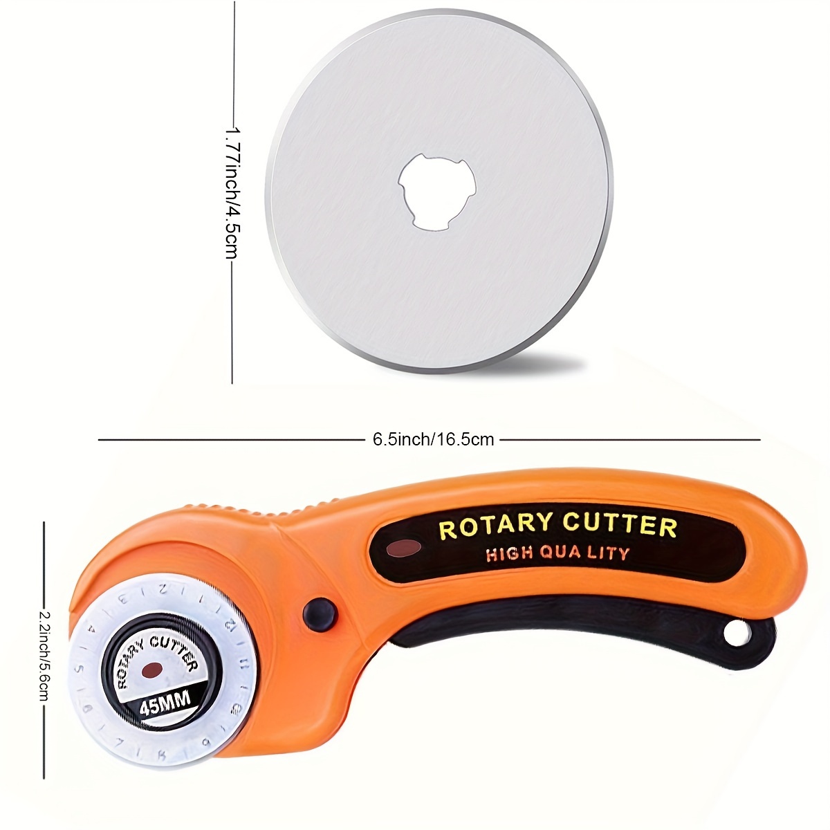 Ergonomic 45mm Rotary Cutter Set Ultra-Sharp Replacement Blades Ideal ...