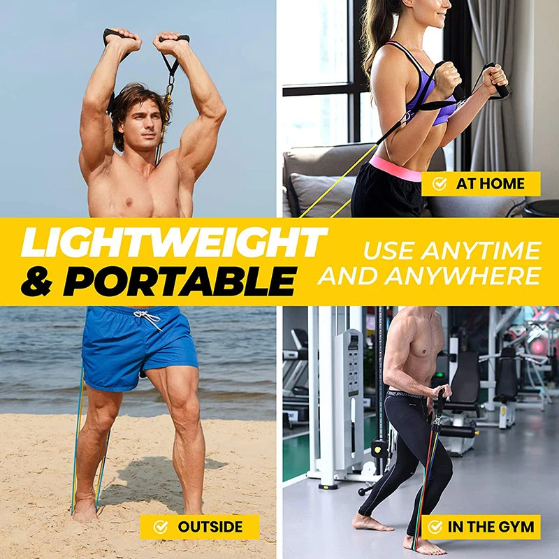 10 Piece/Set Fitness Resistance Bands Multifunctional Stretching ...