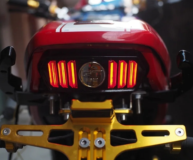 12V Motorcycle Rear Light Led Tail Lamp Motorbike Integrated Turn ...