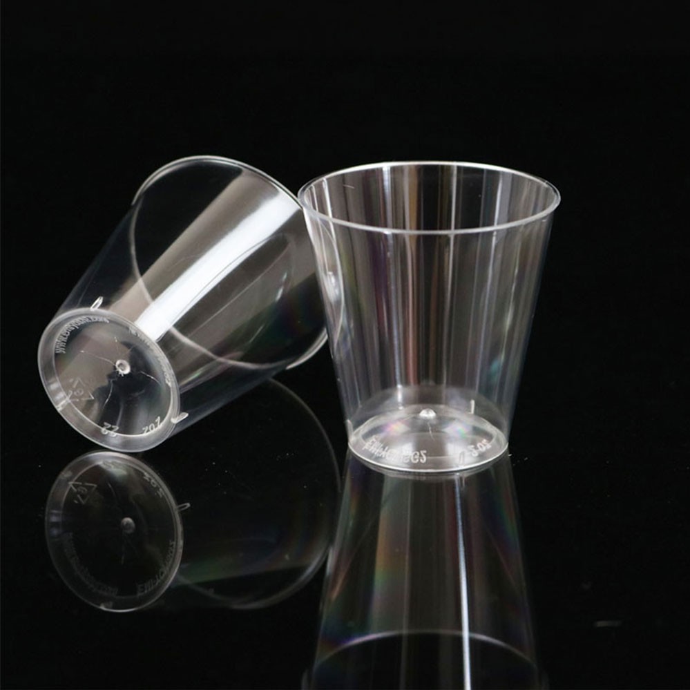 50-300PCS Mini 50ml Disposable Glass Clear Cawan Plastik Plastic shot ...