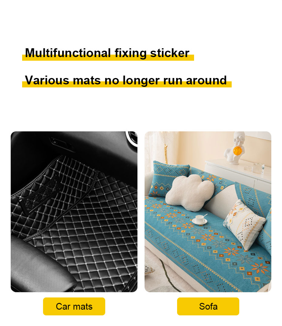 SEAMETAL Car Foot Mats Fixed Stickers Self Adhesive Fastener Carpet Mat ...