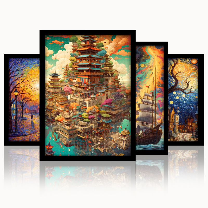 1,000 Pieces High Difficulty Famous Paintings Illustration Style ...