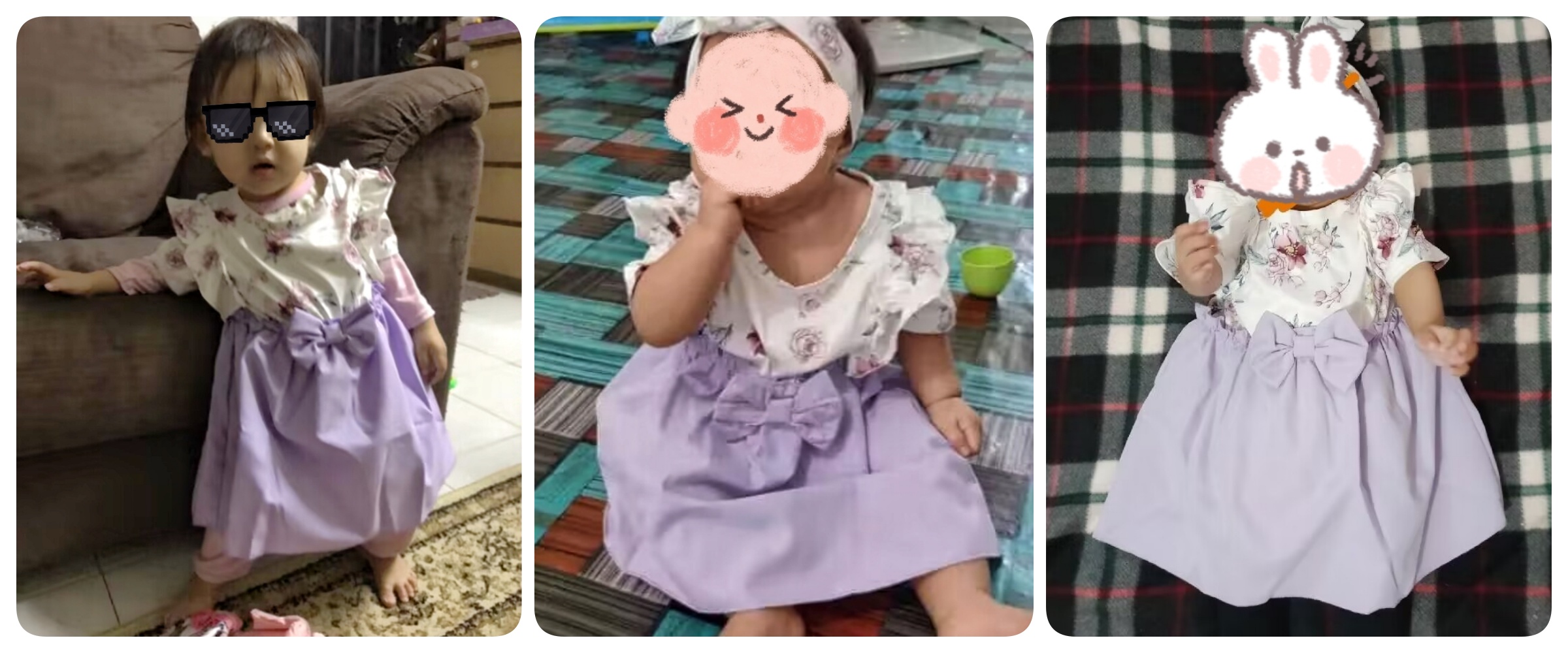 0-3 Years Dress Baby Girl 2PCS Clothes Set Floral Ruffle Short Sleeve ...