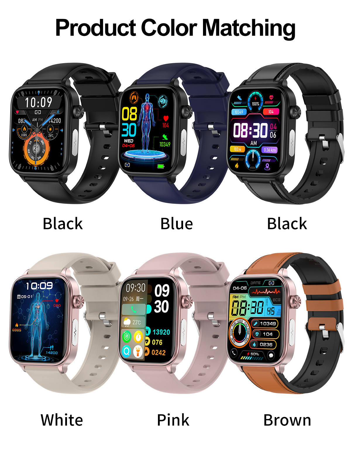 2024 New Ecg Ppg Medical Grade Smart Watch Men Blood Glucose Blood