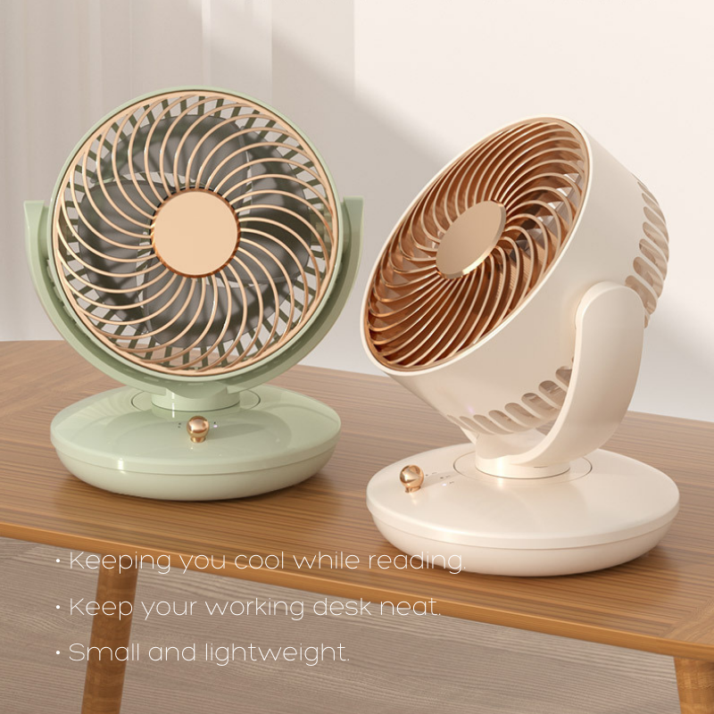 Air Circulation Fan Portable Wireless Auto Rotate Fan USB Rechargeable ...