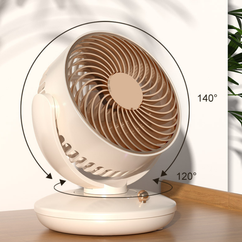 Air Circulation Fan Portable Wireless Auto Rotate Fan USB Rechargeable ...