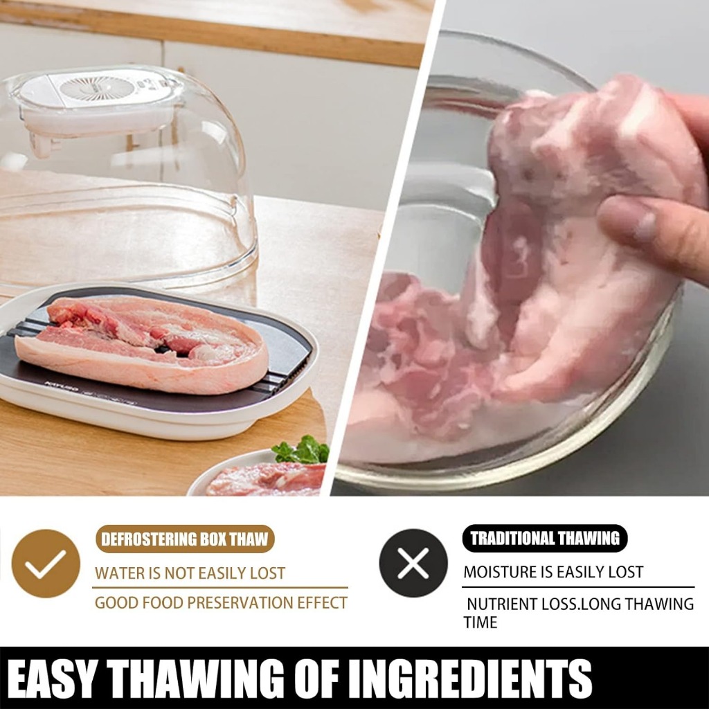Kitchen Quick Thaw Machine Defroster Tray Box Food Grade Aluminum Ice ...