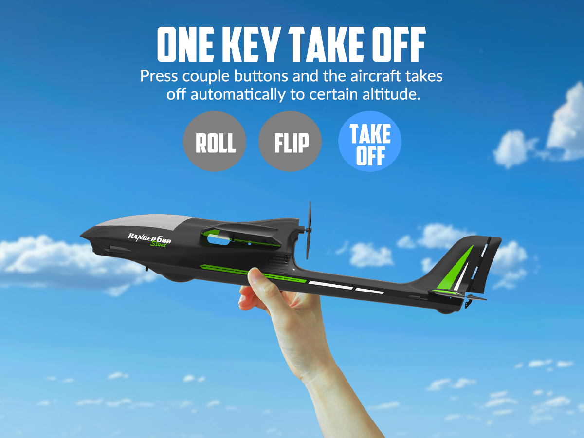 VOLANTEXRC RC Airplane EPP Foam 2.4GHz 4 Channel Ranger600 Fixed Wing 6 ...