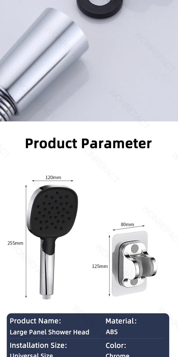 Luxury Bathroom Handheld Shower Head 3 Modes Adjustable High Pressure ...