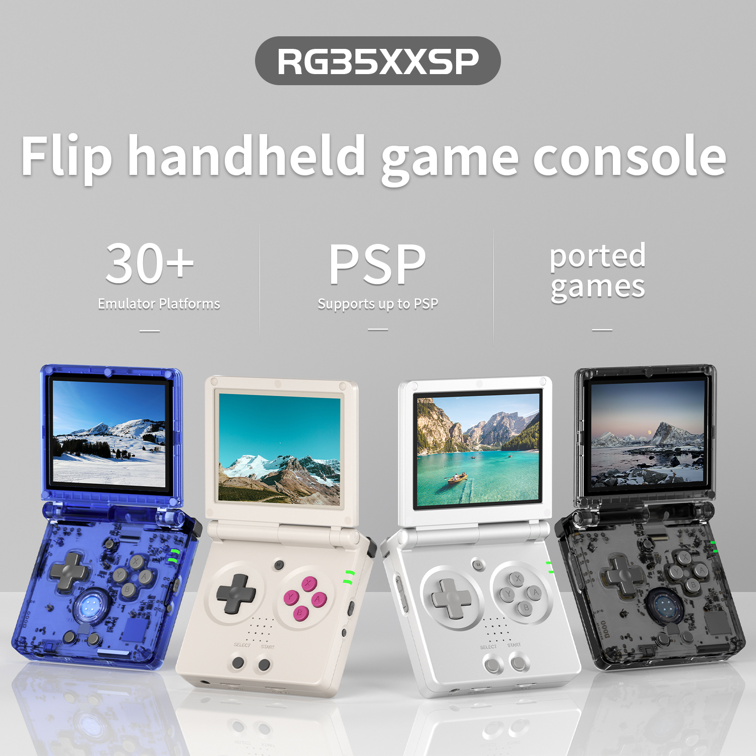 ANBERNIC RG35XXSP flip game console, 3.5-inch screen, Linux system ...