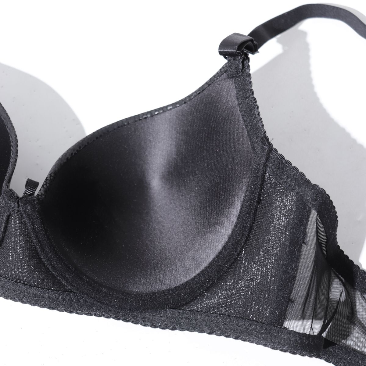 PARIFAIRY Lady Sexy Soft PU Leather Splice Sponge Padded Molded Cup ...