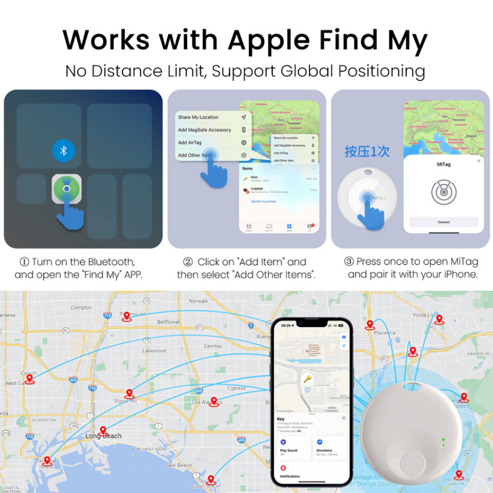 Android & iOS GPS Tracker Keys Finder and Pet Locator for Keys, Bags ...