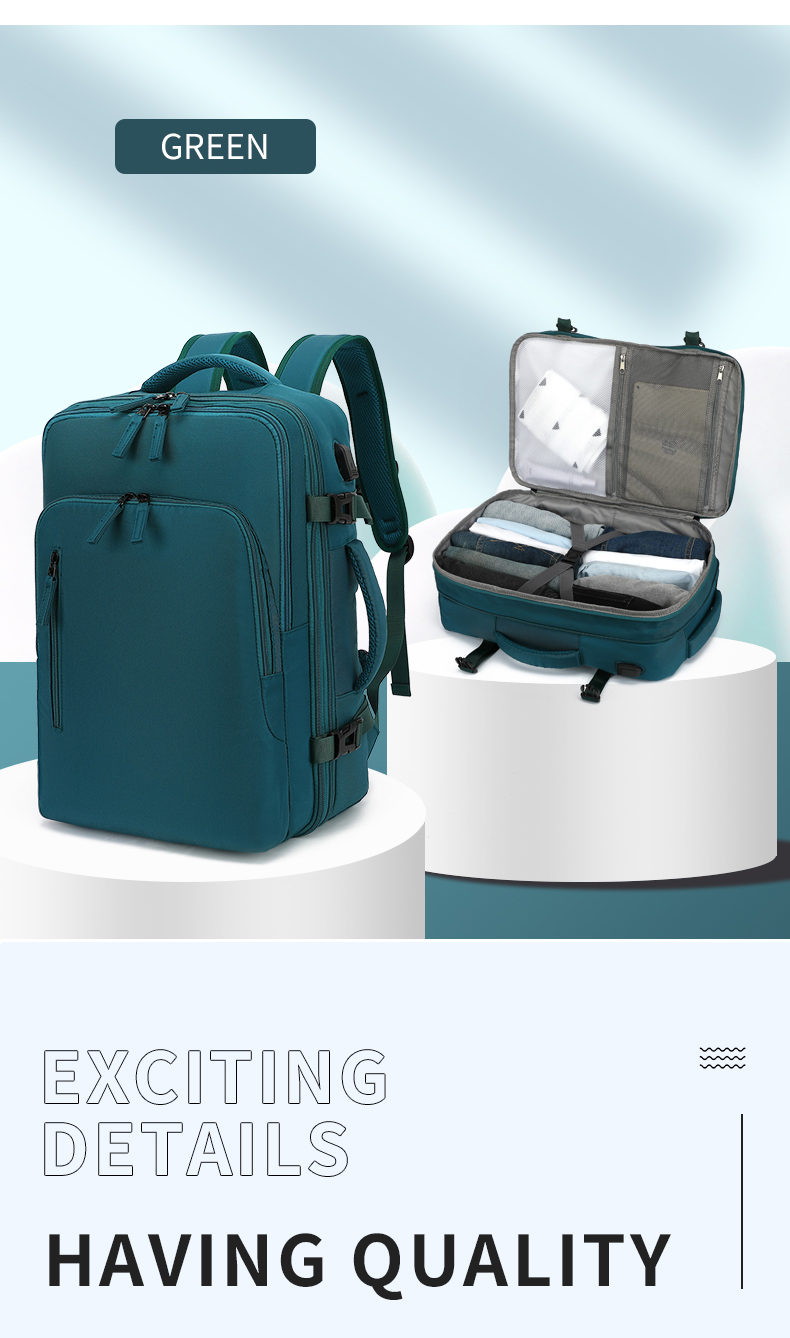 [from selangor] 40L Backpack Travel Expandable Waterproof 15.6 inch