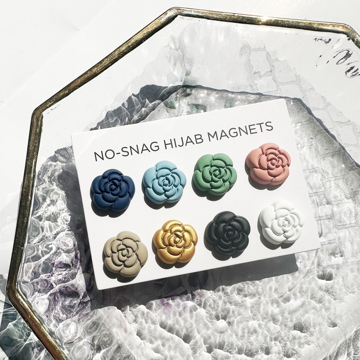 18pcs Magnetic Hijab Pins - Round, Pinless, For Scarves & Clothes | Colorful Scarf Magnets - View #3