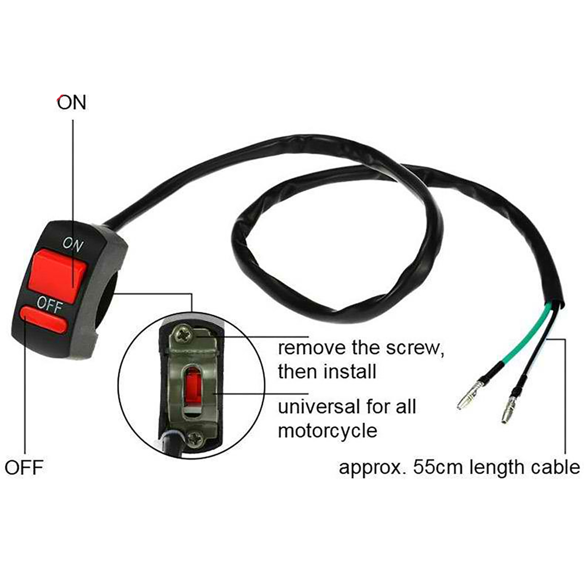 READY STOCK UNIVERSAL ON OFF SWITCH HANDLE BAR 7/8