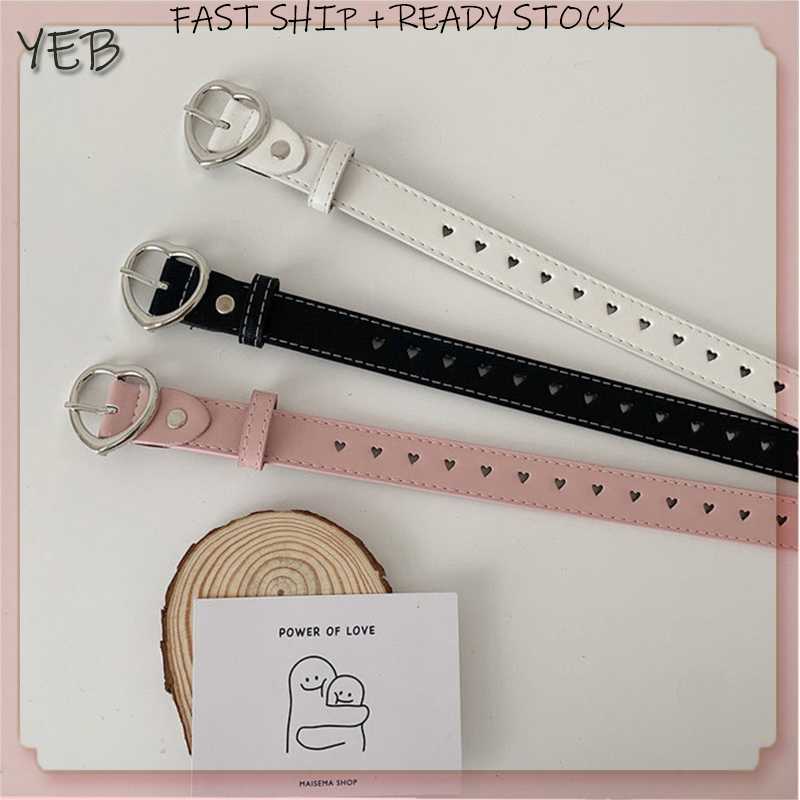 Korean Retro Belt Fashionable Love Buckle Belt Punch-Free And Versatile ...